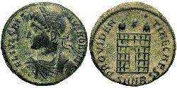 1 Follis /  AE3 Empire romain (27BC-395) Bronze Crispus (305 - 326)
