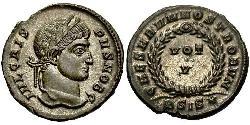 1 Follis /  AE3 Empire romain (27BC-395) Bronze Crispus (305 - 326)