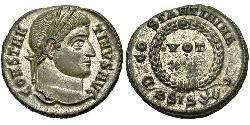 1 Follis /  AE3 Empire romain (27BC-395) Bronze Constantin I (272 - 337)