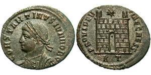 1 Follis /  AE3 Empire romain (27BC-395) Bronze Constance II (317 - 361)