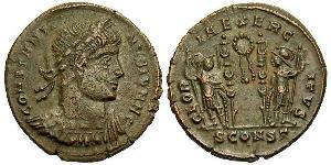 1 Follis /  AE3 Empire romain (27BC-395) Bronze Constance II (317 - 361)