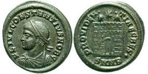 1 Follis /  AE3 Empire romain (27BC-395) Bronze Constance II (317 - 361)