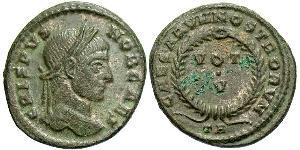 1 Follis /  AE3 Empire romain (27BC-395) Bronze Crispus (305 - 326)
