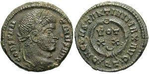 1 Follis /  AE3 Empire romain (27BC-395) Bronze Constantin I (272 - 337)