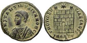 1 Follis /  AE3 Empire romain (27BC-395) Bronze Constance II (317 - 361)