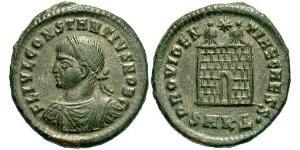 1 Follis /  AE3 Empire romain (27BC-395) Bronze Constance II (317 - 361)