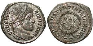 1 Follis /  AE3 Empire romain (27BC-395) Bronze Constantin I (272 - 337)