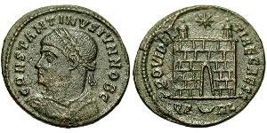1 Follis /  AE3 Empire romain (27BC-395) Bronze Constance II (317 - 361)