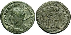 1 Follis /  AE3 Empire romain (27BC-395) Bronze Constantin I (272 - 337)