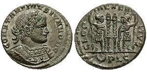 1 Follis /  AE3 Empire romain (27BC-395) Bronze Constance II (317 - 361)