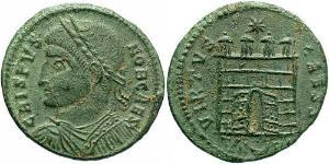 1 Follis /  AE3 Empire romain (27BC-395) Bronze Crispus (305 - 326)