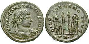 1 Follis /  AE3 Empire romain (27BC-395) Bronze Constance II (317 - 361)