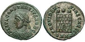 1 Follis /  AE3 Empire romain (27BC-395) Bronze Constance II (317 - 361)