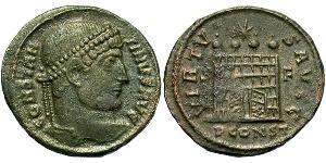 1 Follis /  AE3 Empire romain (27BC-395) Bronze Constantin I (272 - 337)