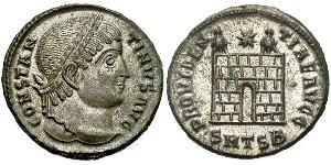1 Follis /  AE3 Empire romain (27BC-395) Bronze Constantin I (272 - 337)