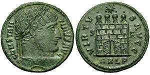 1 Follis /  AE3 Empire romain (27BC-395) Bronze Constantin I (272 - 337)