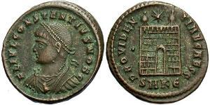 1 Follis /  AE3 Empire romain (27BC-395) Bronze Constance II (317 - 361)