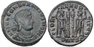 1 Follis /  AE3 Empire romain (27BC-395) Bronze Constance II (317 - 361)