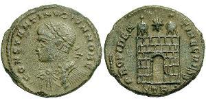 1 Follis /  AE3 Empire romain (27BC-395) Bronze Constance II (317 - 361)