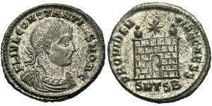 1 Follis /  AE3 Empire romain (27BC-395) Bronze Constance II (317 - 361)
