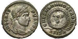 1 Follis /  AE3 Empire romain (27BC-395) Bronze Crispus (305 - 326)