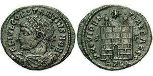 1 Follis /  AE3 Empire romain (27BC-395) Bronze Constance II (317 - 361)