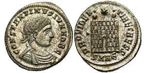 1 Follis /  AE3 Empire romain (27BC-395) Bronze Constance II (317 - 361)