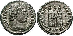 1 Follis /  AE3 Empire romain (27BC-395) Bronze Constantin I (272 - 337)