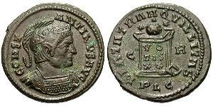 1 Follis /  AE3 Empire romain (27BC-395) Bronze Constantin I (272 - 337)