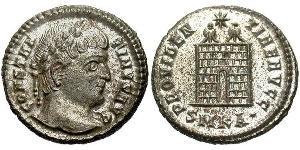 1 Follis /  AE3 Empire romain (27BC-395) Bronze Constantin I (272 - 337)