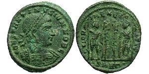 1 Follis /  AE3 Empire romain (27BC-395) Bronze Constance II (317 - 361)