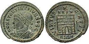 1 Follis /  AE3 Empire romain (27BC-395) Bronze Constance II (317 - 361)
