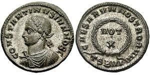 1 Follis /  AE3 Empire romain (27BC-395) Bronze Constance II (317 - 361)