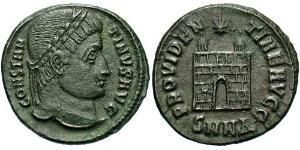 1 Follis /  AE3 Empire romain (27BC-395) Bronze Constantin I (272 - 337)