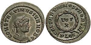 1 Follis /  AE3 Empire romain (27BC-395) Bronze Constance II (317 - 361)