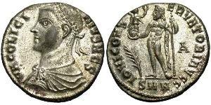 1 Follis /  AE3 Empire romain (27BC-395) Bronze Licinius II (315-326)