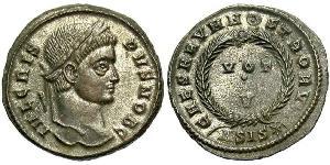 1 Follis /  AE3 Empire romain (27BC-395) Bronze Crispus (305 - 326)