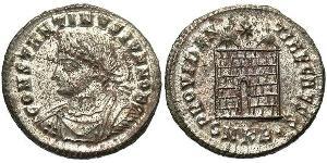 1 Follis /  AE3 Empire romain (27BC-395) Bronze Constance II (317 - 361)