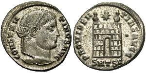 1 Follis /  AE3 Empire romain (27BC-395) Bronze Constantin I (272 - 337)