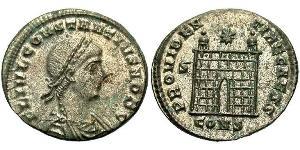 1 Follis /  AE3 Empire romain (27BC-395) Bronze Constance II (317 - 361)