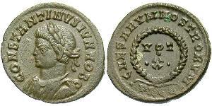 1 Follis /  AE3 Empire romain (27BC-395) Bronze Constance II (317 - 361)
