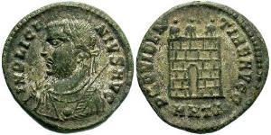 1 Follis /  AE3 Empire romain (27BC-395) Bronze Licinius I (265-324)