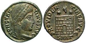 1 Follis /  AE3 Empire romain (27BC-395) Bronze Constantin I (272 - 337)