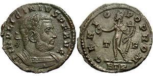 1 Follis /  AE3 Empire romain (27BC-395) Bronze Licinius I (265-324)