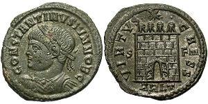 1 Follis /  AE3 Empire romain (27BC-395) Bronze Constance II (317 - 361)