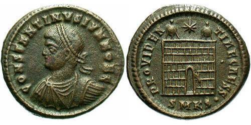 1 Follis /  AE3 Empire romain (27BC-395) Bronze Constance II (317 - 361)