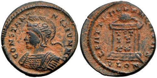 1 Follis /  AE3 Empire romain (27BC-395) Bronze Constance II (317 - 361)
