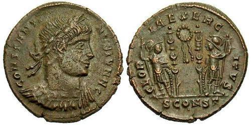 1 Follis /  AE3 Empire romain (27BC-395) Bronze Constance II (317 - 361)