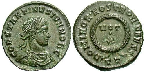 1 Follis /  AE3 Empire romain (27BC-395) Bronze Constance II (317 - 361)