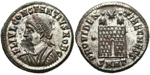 1 Follis /  AE3 Empire romain (27BC-395) Bronze Constance II (317 - 361)